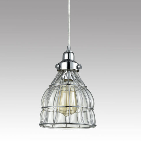 Modern Glass Pendant Lights Fixture over Kitchen Island Chrome Finish