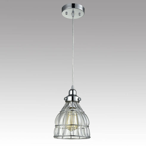 Modern Glass Pendant Lights Fixture over Kitchen Island Chrome Finish