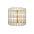 Modern Glass Rod Wall Sconce Brass Mid Century Art Deco 2 Lights