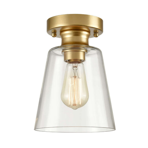 Modern Glass Shade Gold Ceiling Light Fixture Flush Mount