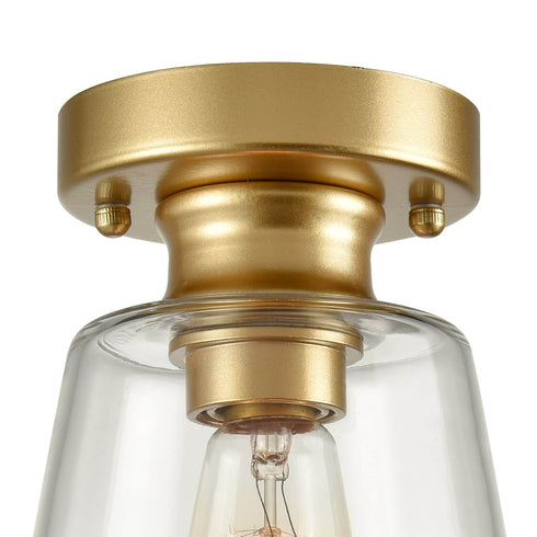 Modern Glass Shade Gold Ceiling Light Fixture Flush Mount