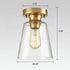 Modern Glass Shade Gold Ceiling Light Fixture Flush Mount