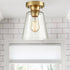 Modern Glass Shade Gold Ceiling Light Fixture Flush Mount