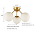 Classic Mid Century Modern Globe Ceiling Light Sputnik Chandeliers 3- Light