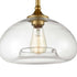 Modern Globe Clear Glass Ceiling Lights Brass Finish Flush Mount