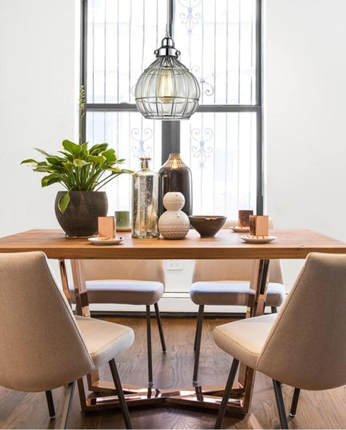 Modern Globe Glass Pendant Lights Fixture Chrome Finished