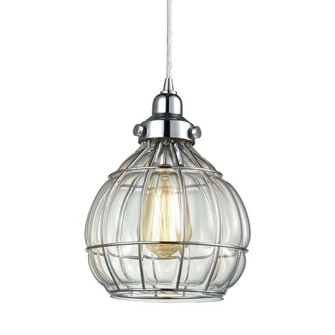 Modern Globe Glass Pendant Lights Fixture Chrome Finished