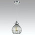 Modern Globe Glass Pendant Lights Fixture Chrome Finished