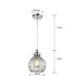 Modern Globe Glass Pendant Lights Fixture Chrome Finished