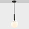 Modern Globe Pendant Lighting for Kitchen Island Black 8 Inch