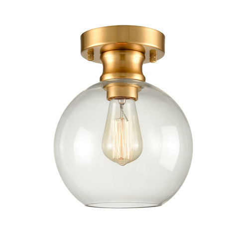 Modern Gold Ceiling Light Fixture Flush Mount Globe Glass
