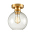 Modern Gold Ceiling Light Fixture Flush Mount Globe Glass