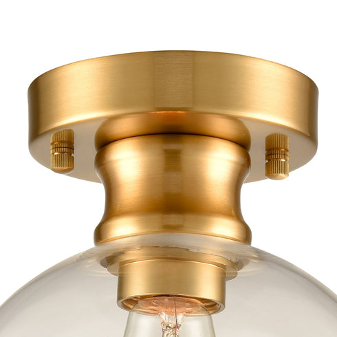 Modern Gold Ceiling Light Fixture Flush Mount Globe Glass