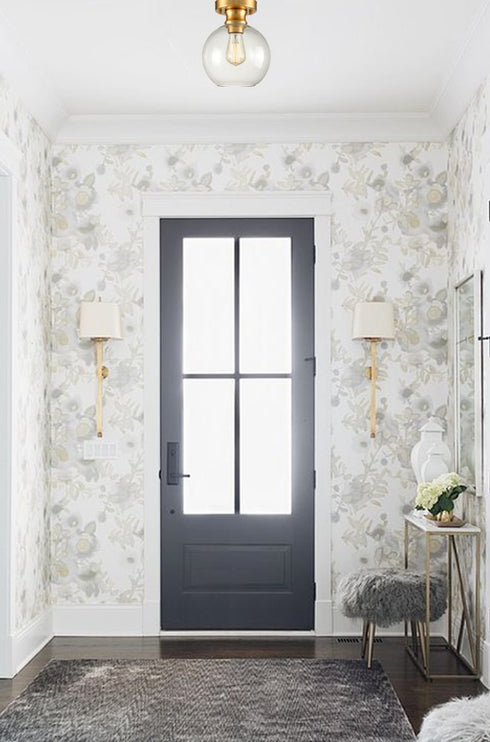 Modern Gold Ceiling Light Fixture Flush Mount Globe Glass