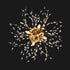 Modern Gold Crystal Sputnik Semi Flush Ceiling Light 4-Light