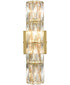 Modern Gold Crystal Wall Sconce 4-Light Bathroom Vanity Light Fixture