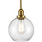 Modern Gold Glass Globe Pendant Light for Kitchen Rod-Hung