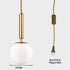 Modern Gold Plug in Pendant Lighting with Switch Cord 6 Inch
