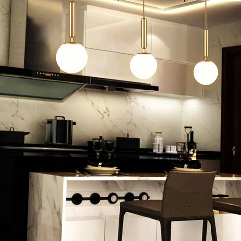 Modern Gold Plug in Pendant Lighting with Switch Cord 6 Inch