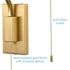Modern Gold Plug-in Wall Sconce Linen Swing Arm Wall Lamp