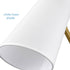 Modern Gold Plug-in Wall Sconce Linen Swing Arm Wall Lamp