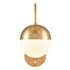 Modern Gold Wall Lamp Brass Finished Plug in Glass Wall Light