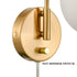 Modern Gold Wall Lamp Brass Finished Plug in Glass Wall Light