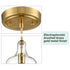 Modern Gold with Bell Shade Glass Shade Adjustable Pendant Light Fixture