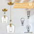 Modern Gold with Bell Shade Glass Shade Adjustable Pendant Light Fixture