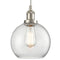 Modern Kitchen Glass Globe Pendant Light Brushed Nickel