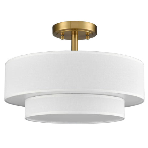 Modern LED Living Room Ceiling Lights Drum Shade, Color-Selectable