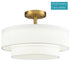 Modern LED Living Room Ceiling Lights Drum Shade, Color-Selectable