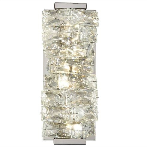 Modern LED Wall Lights Crystal Bathroom Fixtures, Chrome