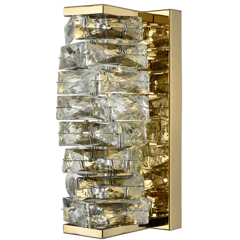 Modern LED Wall Lights Crystal Bathroom Fixtures, Gold