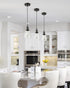 Modern Mini Bell Glass 3 Light Pendant Fixture