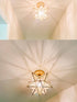 Modern Moravian Star Ceiling Light with Seeded Glass 12 inches Brass