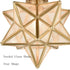 Modern Moravian Star Ceiling Light with Seeded Glass 8 Inches Brass