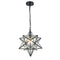 Modern Moravian Star Clear Glass Pendant Lights, 16 inches