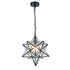 Modern Moravian Star Clear Glass Pendant Lights, 16 inches