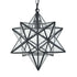 Modern Moravian Star Clear Glass Pendant Lights, 16 inches