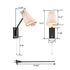 Modern Plug-in Wall Light Black Swing Arm Wall Lamp