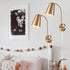 Modern Plug in Wall Sconce with Cord Set of 2 Brass Wall Light