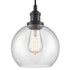 Modern Seeded Glass Globe Pendant Light Kitchen Island, Black
