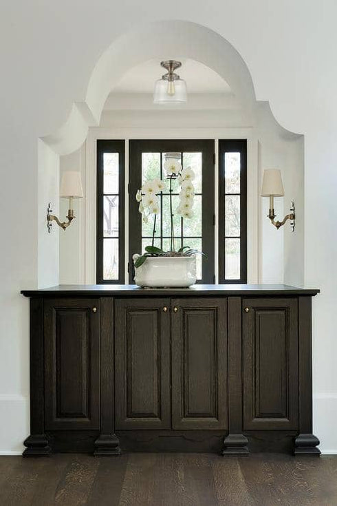 Modern Semi Flush Ceiling Light, Schoolhouse Clear Glass