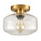 Modern Semi Flush Ceiling Lights Open Glass Drum Shade