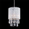 Bardi Modern Silver String Drum Shade Crystal Pendant Lighting
