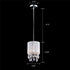 Bardi Modern Silver String Drum Shade Crystal Pendant Lighting