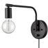 Modern Swing Arm Plug-in Black Wall Sconce Set of 2