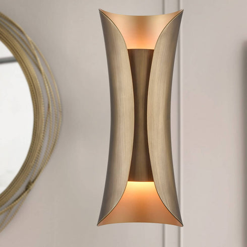 Modern Wall Sconce 2-Light Wall Lamp Brass Wall Mounted Wall Lights
