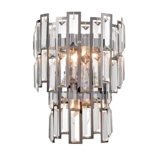 Modern Wall Sconce Black Crystal Bathroom Helmet Wall Light